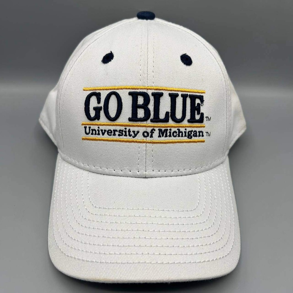 Vintage University of Michigan Wolverines Hat Men NCAA The Game Snap Back New